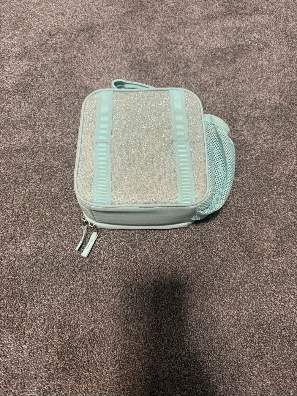 Pottery Barn Kids Aqua Glitter Mackenzie Lunchbox